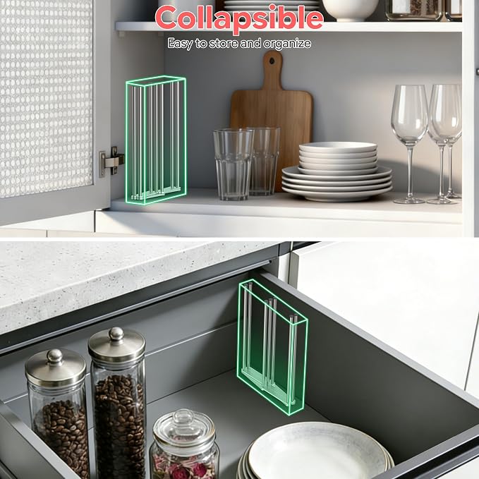 Collapsible Bottle Drying Rack, Baby Bottle Drying Rack, Foldable Cup Draining - Image 3