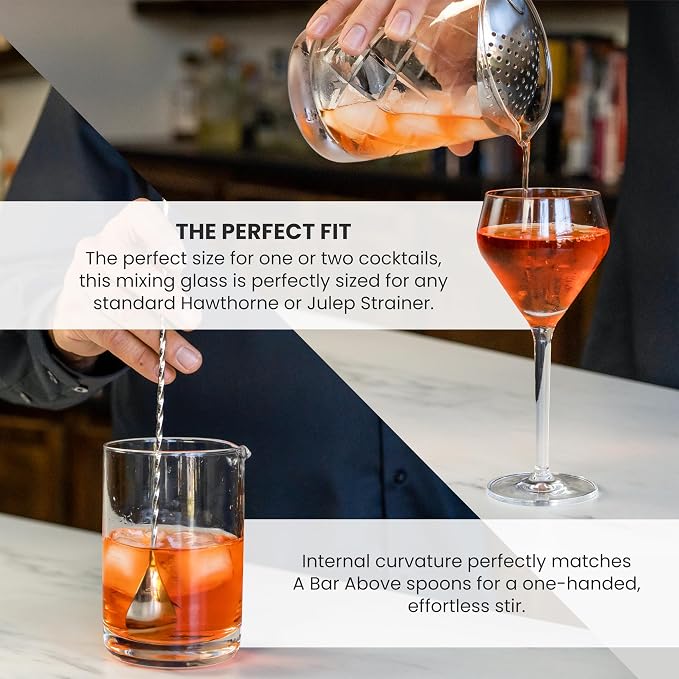 A Bar Above Cocktail Mixing Glass, Classic Style Enhanced Annealed Lead-Free - Image 4
