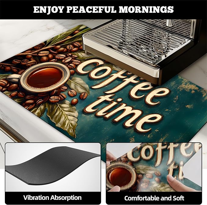 NYZE Coffee Mat Absorbent Non Slip Dish Drying Mat - Image 3