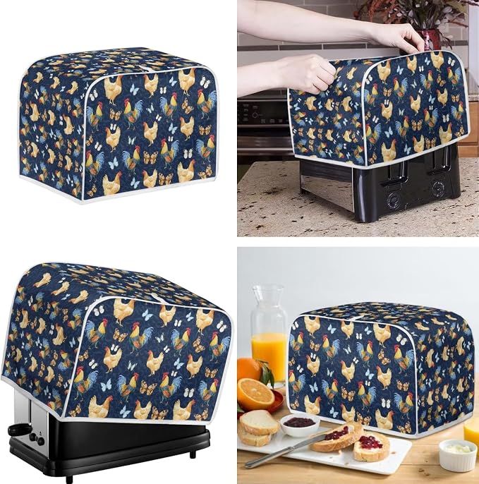 doginthehole Chicken Print Dual Protection Toaster and Microwave Cover - Image 2