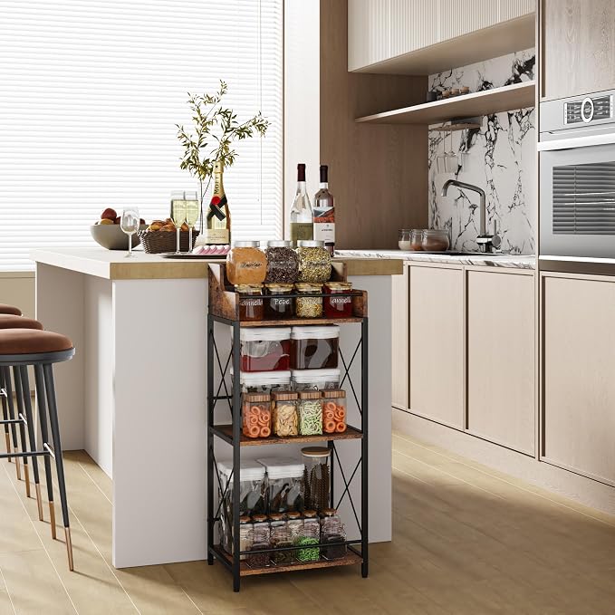 KLM Liquor Bottle Display Shelf, Coffee Syrup Rack Organizer, 3 Step Countertop - Image 7