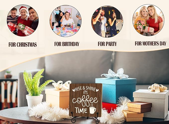 Coffee Desk Decor Sign, Coffee Time Sign - Image 4
