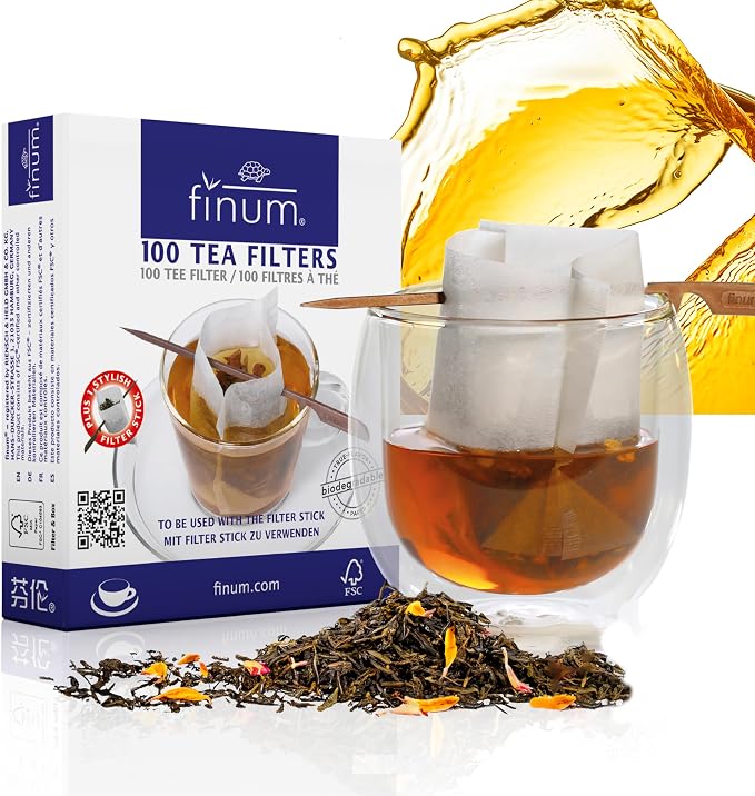finum® 100 TEA FILTERS + Stick Tea Bags by finum