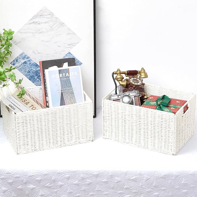 Vagusicc Wicker Storage Basket, Small Storage Baskets - Image 5