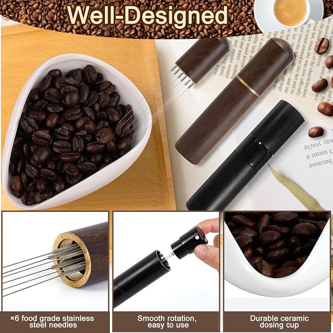 Coffee Bean Dosing Cup, RDT Spray Bottle, and 6-Needle WDT Tool - Image 6