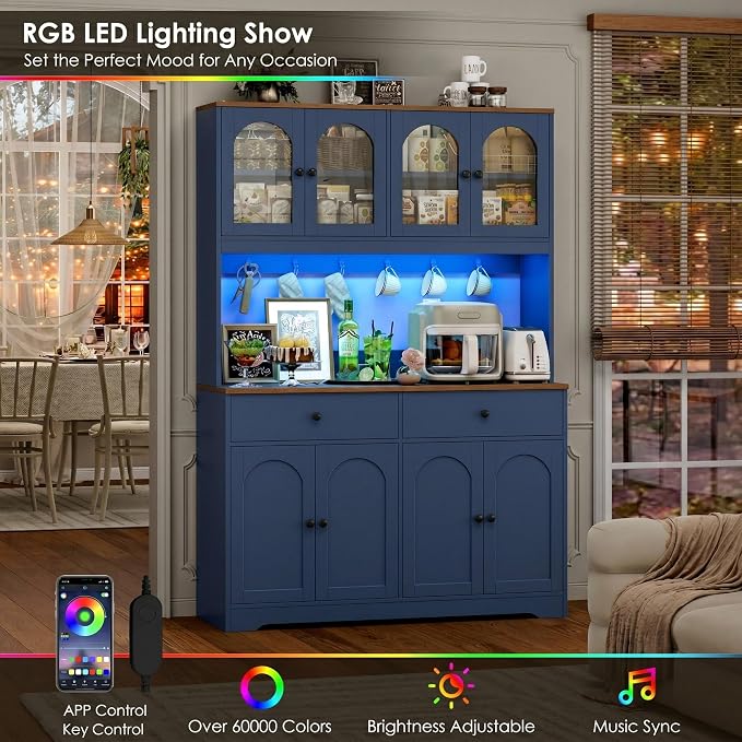 HIFIT 71" LED Kitchen Pantry Cabinet - Image 5