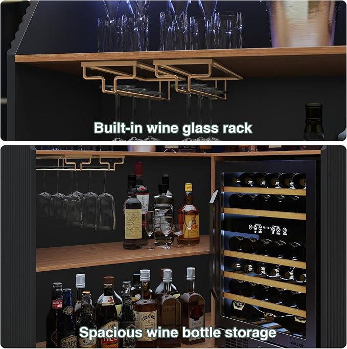 ARTPOWER L Shaped Home Bar Cabinet - Image 6