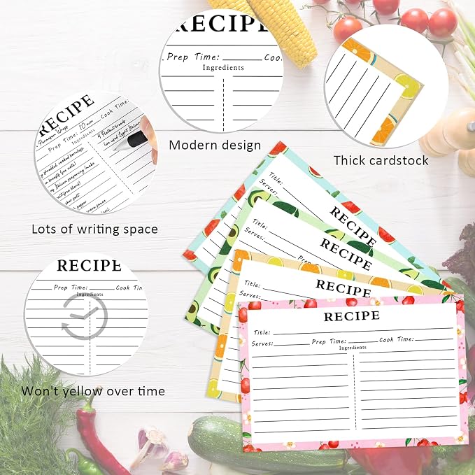 72 Blank Recipe Cards for Bridal Shower and Wedding - Image 4