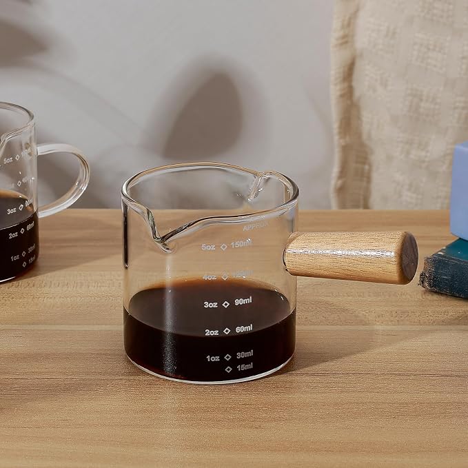 Koythin 2-Piece Espresso Shot Cups Set, Minimalist Glass Measuring Cup - Image 9