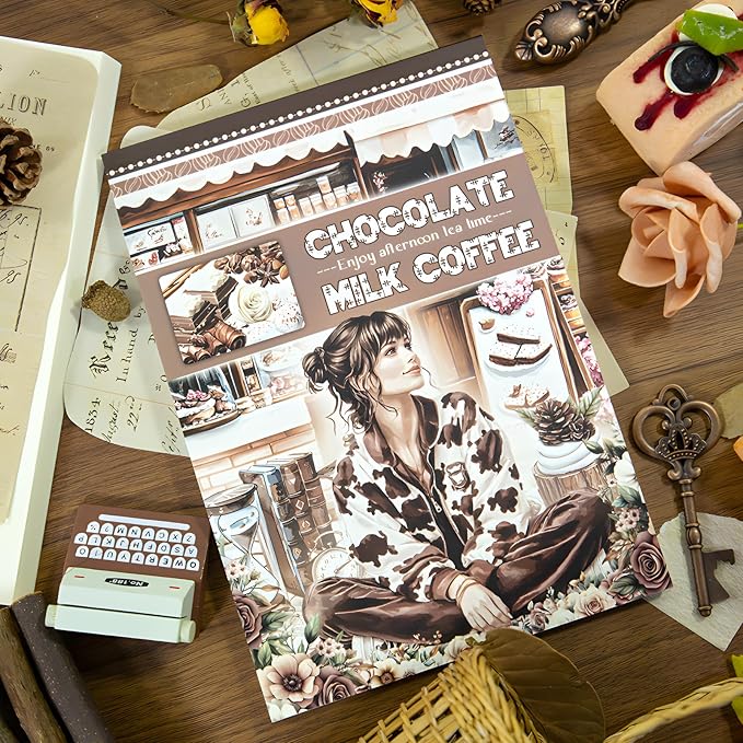 Snycler Chocolate Milk Coffee Theme Sticker Scrapbooking Supplies - Image 2
