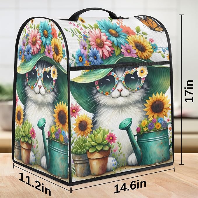 Cat Kitchen Aid Mixer Cover Compatible Stand Mixer Dust Cover | Funny Flower - Image 3