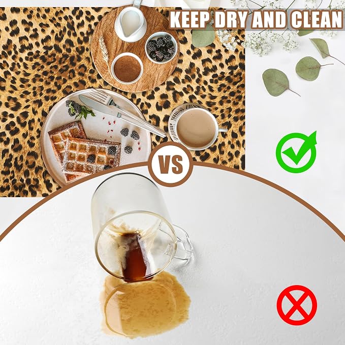 Leopard Print Dish Drying Mat for Kitchen Counter Coffee Bar Mat Hide Stain - Image 6