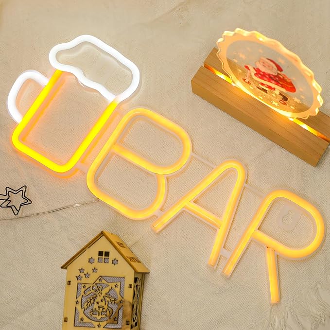 ENUOLI Bar Neon Sign, Beer Neon Light Bar LED Light, USB/Battery Powered Led - Image 9