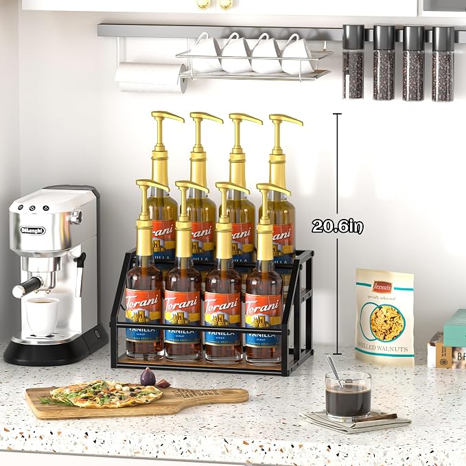 Coffee Syrup Rack Organizer, Syrup Bottle Holder Stand - Image 3
