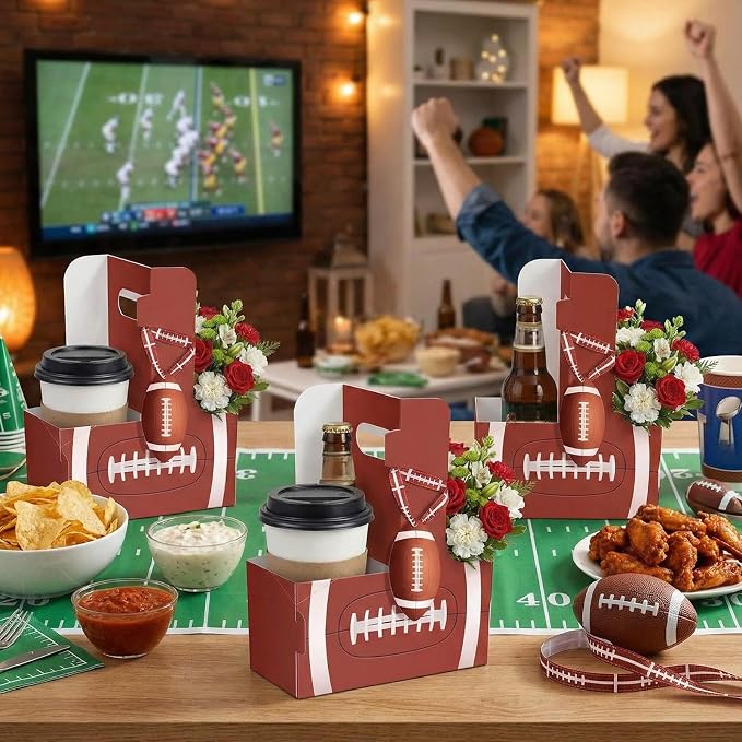 24 Set Football 2 Cup Drink Carrier - Image 7