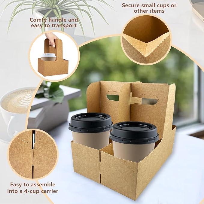 MUMULULU 14Pcs Disposable Beverage Carrier - Image 3