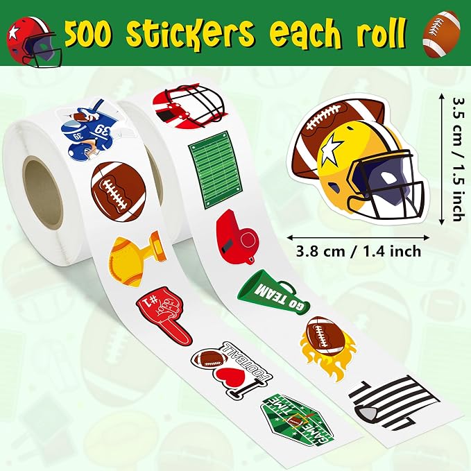 Haooryx Football Sport Stickers Rolls - Image 3