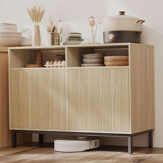 Mericonia Farmhouse Buffet Sideboard Cabinet by MERICONIA