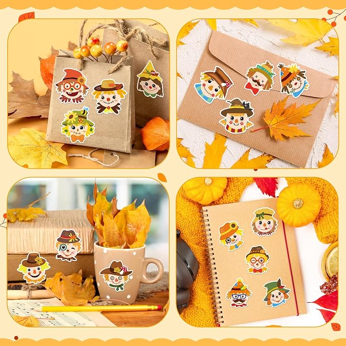 Haooryx Fall Scarecrow Sticker Rolls - Image 6