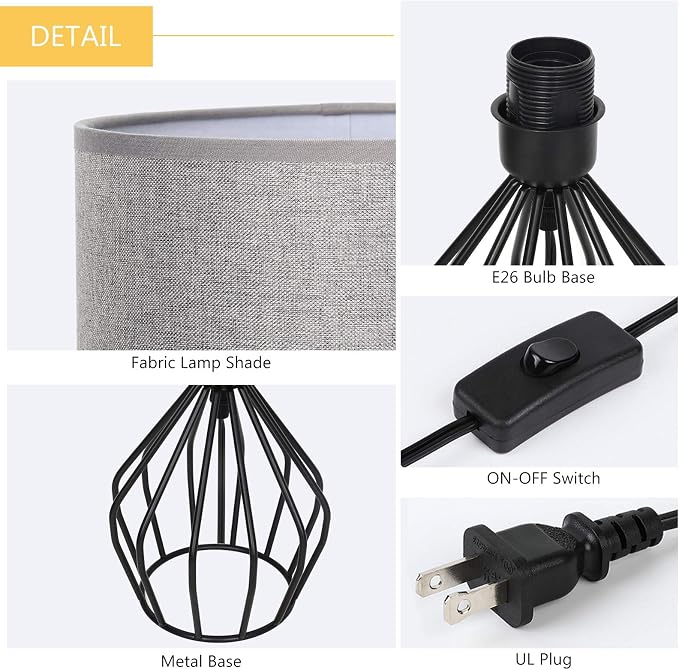 HAITRAL Farmhouse Table Lamp - Image 4