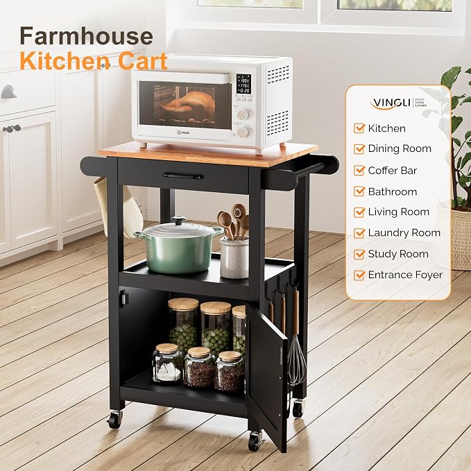 VINGLI Rolling Kitchen Cart - Image 7