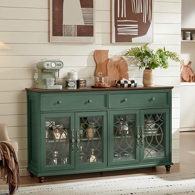 Joaxswe Large Sideboard Buffet Cabinet Set of 2 - Image 5