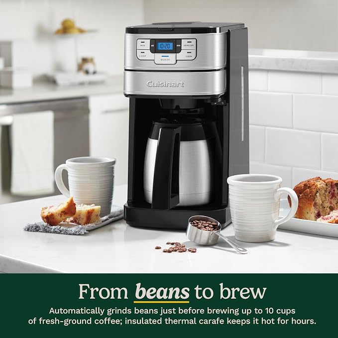 Cuisinart Automatic Grind & Brew 10-Cup Coffee Maker - Image 4
