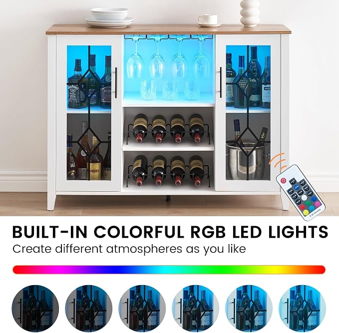 GarveeHome Wine Bar Cabinet - Image 3