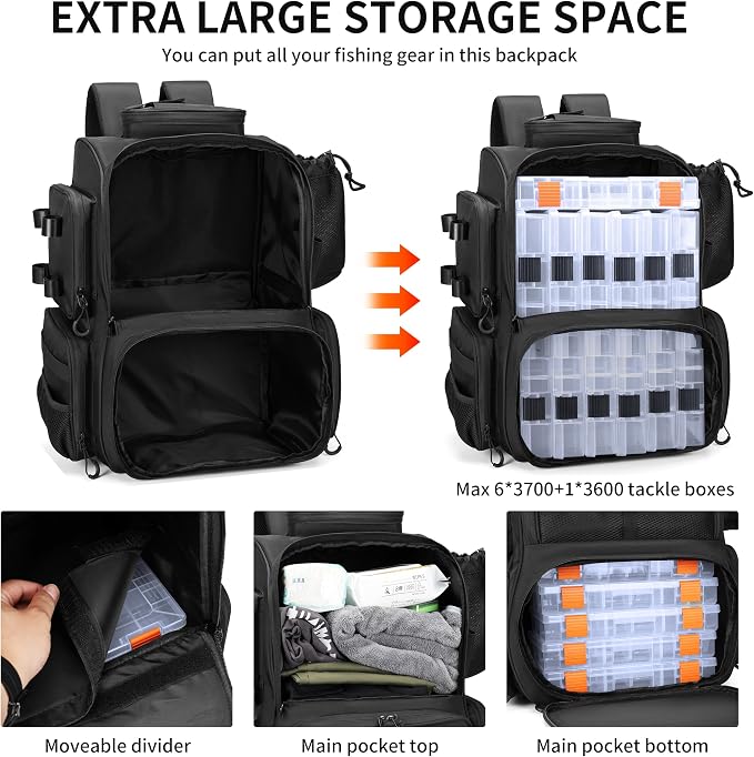 Rabjen Fishing Tackle Backpack - Image 3