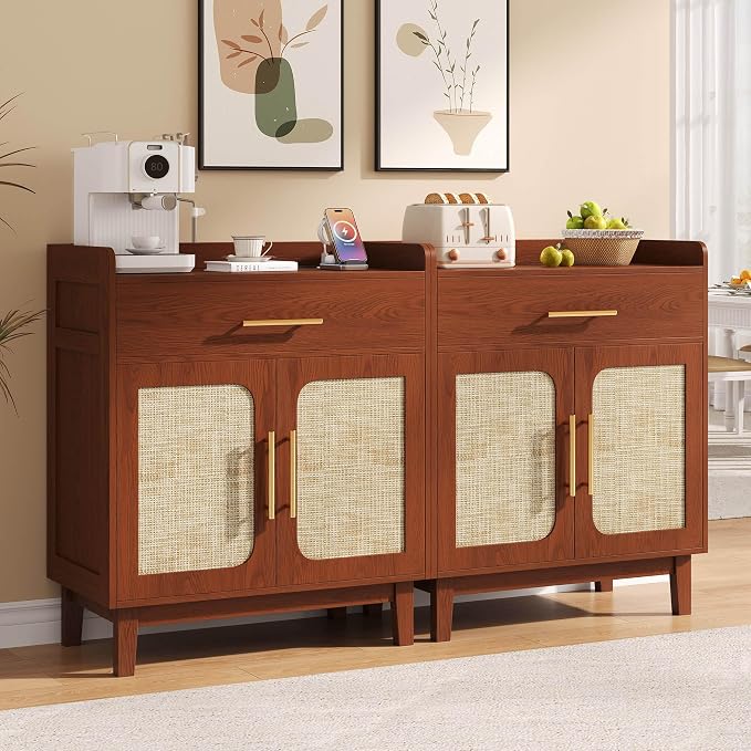 60" Rattan Sideboard Buffet Cabinet - Image 6