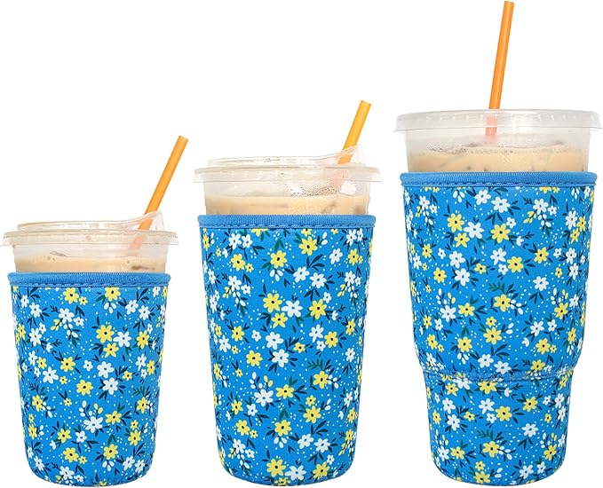 3 Pack Reusable Iced Coffee Sleeves by Xumbtvs