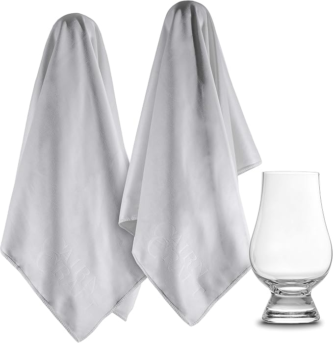 CairnCloth Large Microfiber Glassware Polishing Cloths by CairnCraft
