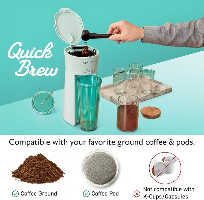 HyperChiller EHC824 Iced & Hot Coffee Maker, Adjustable Flow/Strength Lever - Image 4