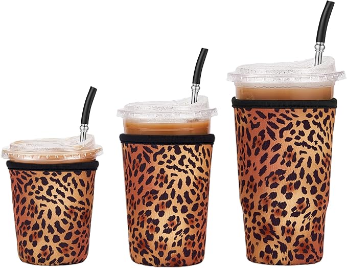 3 Pack Iced Coffee Sleeve Reusable by Cavllson