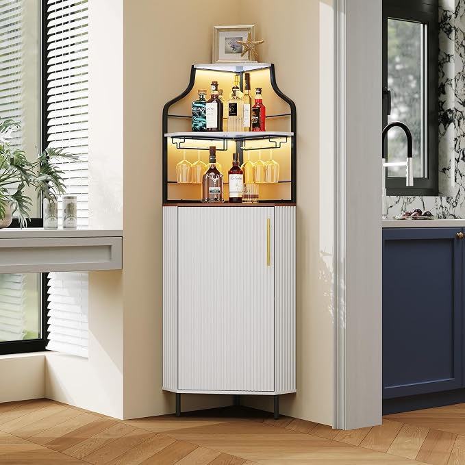 ARTPOWER Corner Bar Cabinet by PowerofArtBetterforLife