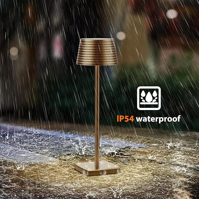 Cordless Rechargeable LED Table Lamps, 3 Color Touch Stepless Dimmable - Image 4