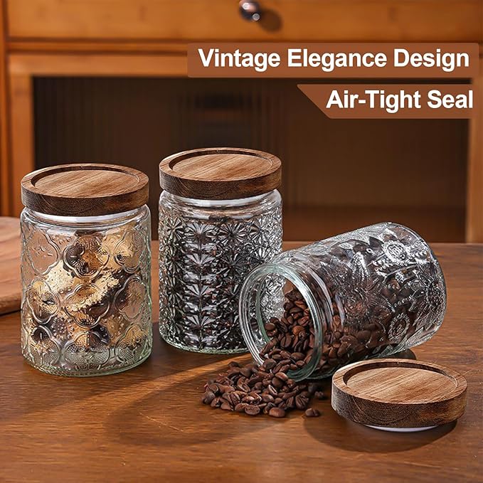 4-Pack 24 OZ Vintage Glass Jar - Image 5