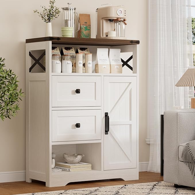 Vabches Farmhouse Buffet Sideboard Cabinet by Vabches