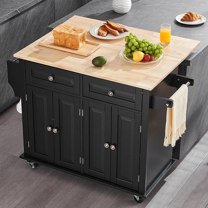 VEVOR Kitchen Island Cart, Rolling Table - Image 8