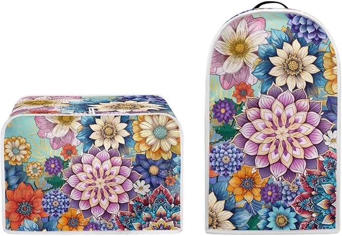 doginthehole Boho Floral Blender Cover Toaster Covers 2 Slice Bread Maker Cover - Image 5