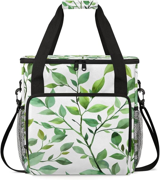 Eucalyptus Leaf Sage Green Spring Coffee Maker Carring Bag, Large Insulated by Home