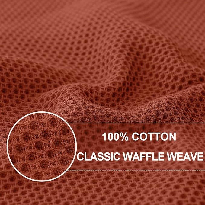 Homaxy 100% Cotton Oversized Waffle Weave Kitchen Dish Towels, Ultra Soft - Image 2