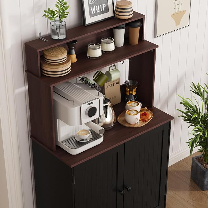 MHOM Farmhouse Coffee Bar Cabinet - Image 6