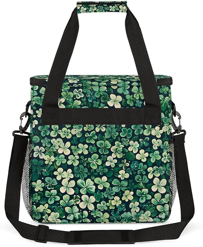 Happy St Patrick's Day Shamrocks Floral Leaves Coffee Maker Carring Bag - Image 5