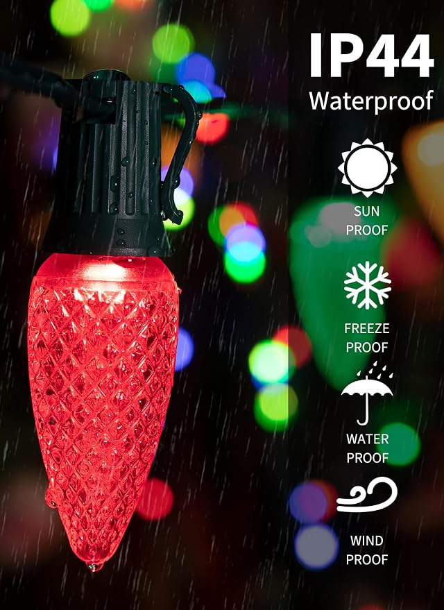 Brightown C9 Christmas String Lights Outdoor Led Fairy Lights Faceted - Image 3