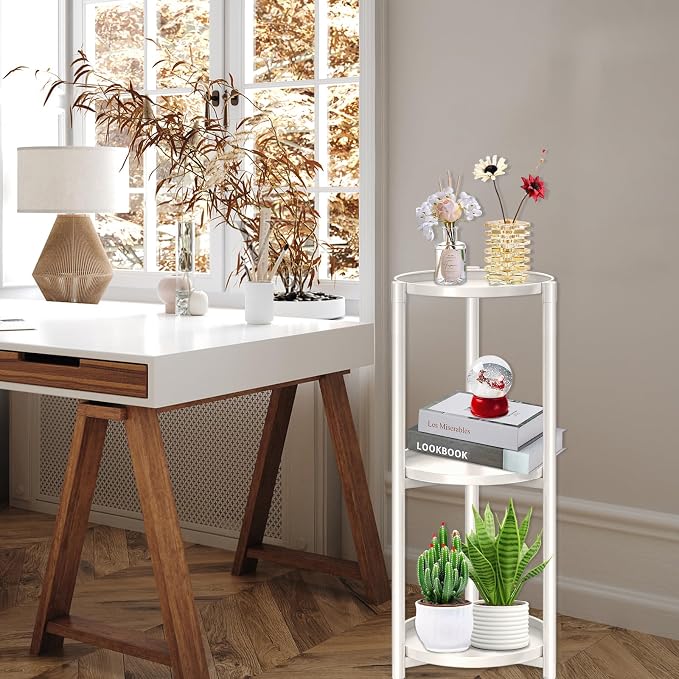 3 Tier Metal Plant Stand Indoor, Corner Tiered Round Plant Stand - Image 7