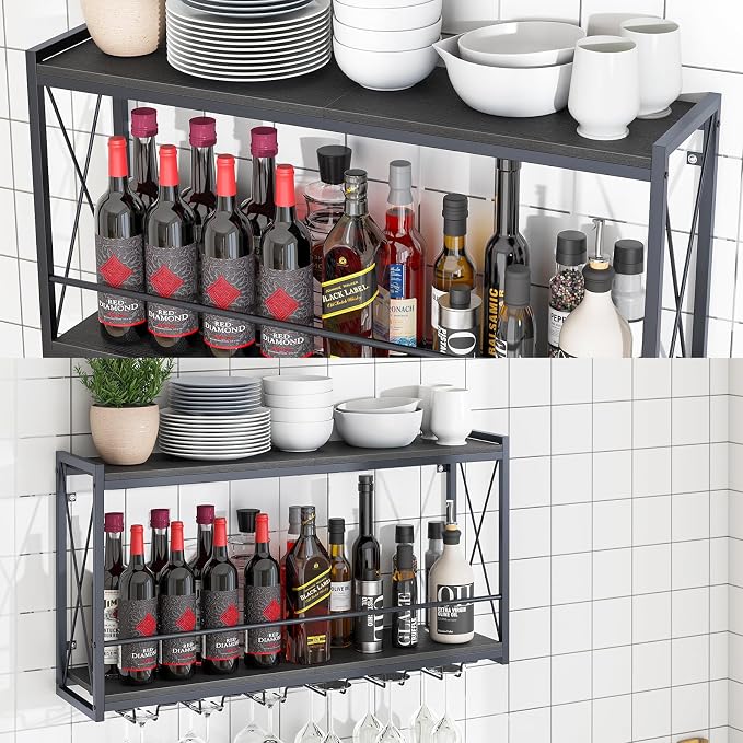 Dokser Wine Rack Wall Mounted Shelf - Image 4