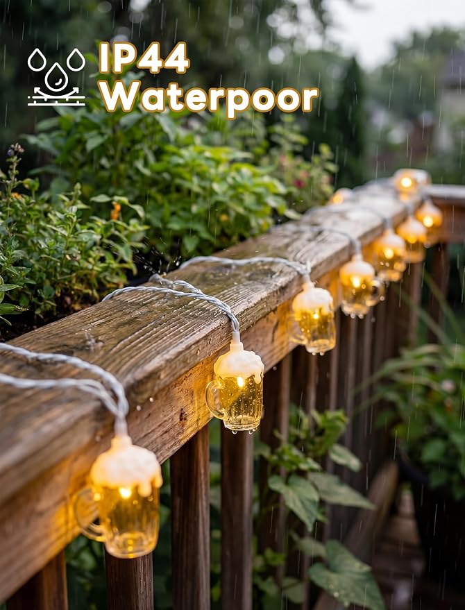 Beer String Lights Outdoor, 12.5FT Summer Decorative Camping String Lights - Image 5