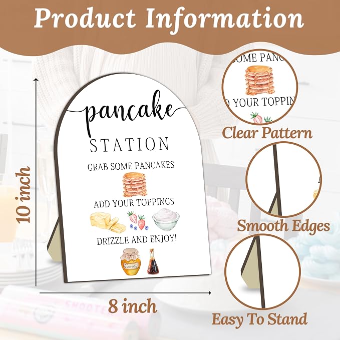 Pancake Bar Sign, Brunch Pancake Bar Recipe Sign - Image 2