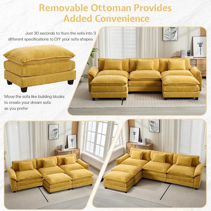 Modular Sectional Sofa, Cloud Couch - Image 4